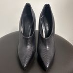 Burberry Black Gray Python Leather Platform Stiletto Heel Back Zip Booties 40 Photo 4