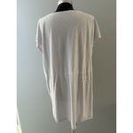 Eileen Fisher Organic Cotton T Shirt Dress Size L Gray White Stripe Minimalist Photo 5