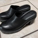 Gianni Bini GB Size 9.5 M End-Game Leather Black Lug Sole Mules Photo 1