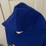 Blue Hoodie with Love at First Sight Graphic Vintage Sweater Tyedye sz Large Photo 5