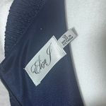 Eliza J Shimmer Cutout Navy Blue Sleeveless Fit & Flare Event Dress Size 12 Photo 6