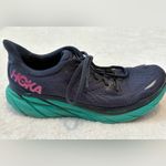 Hokas Clifton 8‎ Running Sneakers Navy Blue Teal Pink Photo 6
