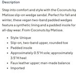 Coconuts by Matisse  Unique Black Slip-On Wedge Sandals size 9 Photo 1