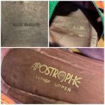 Apostrophe VINTAGE 1990'S COLORFUL LEATHER STITCH ACCENT FLAT SANDALS (8.5) Photo 11