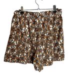 Anthropologie Real Fun, Wow! for  Flannel Piping Sleep Shorts Size Medium Floral Photo 4