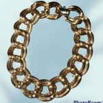 Avon Vintage 8” Gold Plated Chunky Textured Link Bracelet In Box Photo 1