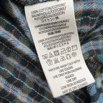 Free People  Magical Plaid Embroidered Western long sleeve Shirt Blue coastal S Photo 4