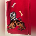 Lisa International Red Boiled Wool Dog Themed Zip Up Vest L READ description Size L Photo 5