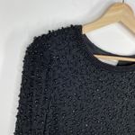 Papell Boutique Adrianna  Evening Black Beaded Blouse Silk Women's Size Small S Photo 3