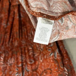 J.Jill Paisley Print Midi Dress Orange Size XL 3/4 Sleeve Boho Flowy Photo 8