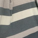 Talbots women's medium merino wool cardigan open front striped tan gray cream Photo 5