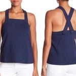 Madewell Dark Blue Sleeveless Apron Style Top with Button Straps Medium Photo 1