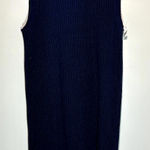 Melrose and Market ‎ Sleeveless Sweater Dress Navy Blue Womens Small Crochet Cotton Photo 0