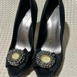 Apt. 9  Womens Cindy Black Rhinestone Flower Photo 4