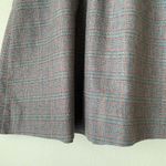 VTGn Glenora Plaid ALine Midi Skirt sz M Wool Pleated Pockets Retro Preppy Gray Photo 6
