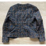 Anne Klein Floral Embroidered open front Denim Jacket Vintage Style size 4 Photo 5