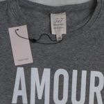 cinq a sept Smiley Heart Shrunken Tee L Gray Size L Photo 3