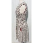 Maeve Anthropologie Dress Faux Wrap V-Neck Floral Lace Sleeveless Tan Small Photo 10