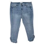 Lane Bryant Women's SZ 20  Jeans Bottom Leg Detail Pockets Light Wash Light Blue Photo 1