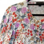 Ann Taylor  Multicolor Floral 100% Cotton Lightweight Knit Cardigan size L Photo 3