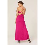 Manning Cartell Facetime Slip Gown Fuchsia Dress Spaghetti Straps Open Back US 8 Pink Photo 3