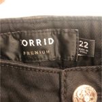 Torrid Size 22 Premium Slashed Plaid Skinny Jean - Black Rinse (Regular) Photo 3