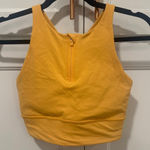Lululemon  high energy high neck  Bra Top mango Size 8 Cross Back Zip Front Photo 0