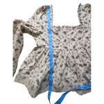 ByTiMo Cottagecore Top Ditsy Floral Milkmaid Square Neckline Peplum M NWT Brown Size M Photo 10