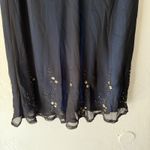 Attention  Y2k Whimisigoth Skirt 6 Sheer‎ Sequin Floral Midi Lined Side Zip Photo 2