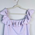 French Connection Lilac Whisper Light Off the Shoulder Ruffle Dress Purple 12 Photo 4