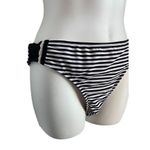Catalina Lace Striped Black White Bikini Set Large Photo 6