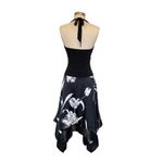 Charlotte Russe Y2K Halter Neck Satin Drop Waist Asymmetrical Hem Midi Dress Photo 6