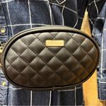 Steve Madden Black Quilted Belt Bag with Gold Hardware Photo 1