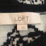 Loft  size large Rose Garden Sweater Pullover Black Photo 3
