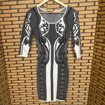 Jealous Tomato  Black and White Bodycon Dress Size Small‎ Photo 1