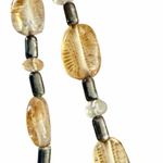 Sterling Silver Citrine & Quartz Beaded choker Necklace Photo 5