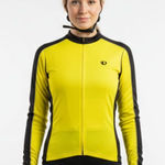Pearl Izumi  Yellow & Black Long Sleeve Zip Up Sport Athletic Cycle Jersey Top L Photo 0