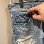 American Eagle Cute distressed vintage hi-rise shorty jean shorts pockets Photo 7