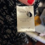 Sézane Sezane Black Jihane Blouse in Patchwork Floral Ruffle Scoop Neck Long Sleeve Photo 5