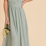 Birdy Grey Birdy Gray Grace Dress Chiffon Sage Bridesmaid Convertible Maxi Size XXL Photo 0
