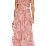 MISA Los Angeles  Arianne Chiffon Maxi Cutout Dress in Muted Paisley Photo 0