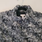 Chico's Black and White Faux Fur Jacket 3/4 Sleeve Photo 1