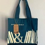 Barnes & Noble Canvas Tote Bag Teal 14" Shopper Book Bag Durable Reusable NEW Blue Photo 0