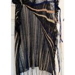 L Space Nightfall Swim Cover Up One Size Open Shoulder Beach Sweater Fringe Boho Black Photo 6