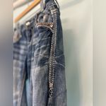 Rock Revival  Faded Blue Skinny Jeans Ornate Chereen Style Photo 5