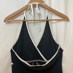 City Triangles Vintage 90’s  Black White Crossover V-Neck Halter Maxi Dress Photo 7