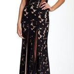 Issue New York Floral Backless Mesh Gown Size L Photo 0