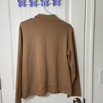 NWOT vintage Architect women’s tan cream zip jeweled sleeve full zip sweatshirt Size L Photo 4
