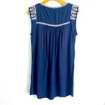 Forever 21 Embroidered pattern sleeveless top or dress or cover up blue white by XXI Photo 4