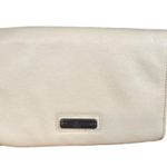 Steve Madden White Faux Leather Envelope Snap Button Clutch Women Photo 1